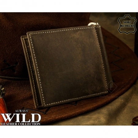 Portbancnota piele naturala Wild PBA03 Maron [5]
