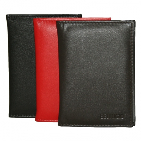 Portcard piele naturala Bellugio PCA01 Rosu [7]