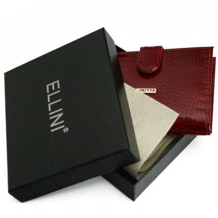 Portcard piele naturala Ellini PCA33 Rosu [5]