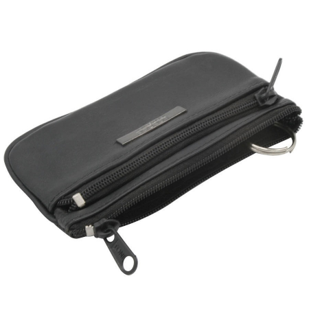 Portchei piele naturala cu 2 compartimente London, PCH390, Negru [1]