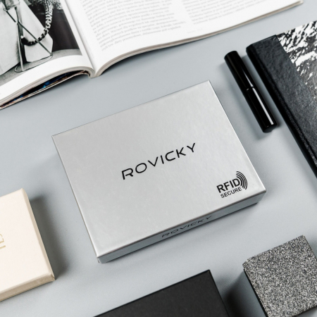 Portchei piele naturala Rovicky, PCH515, Rosu [6]