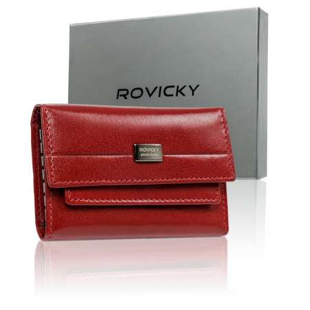 Portchei piele naturala Rovicky, PCH515, Rosu [5]