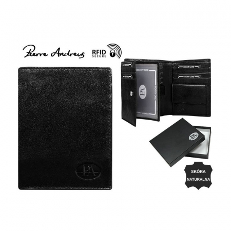 Portofel barbati de lux din piele naturala PORMG039 Negru [6]