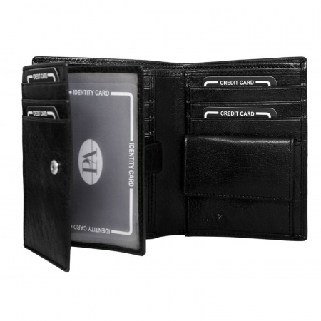 Portofel barbati de lux din piele naturala PORMG039 Negru [1]