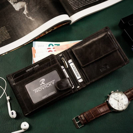 Portofel barbati de lux din piele naturala Rovicky PORM642 [2]
