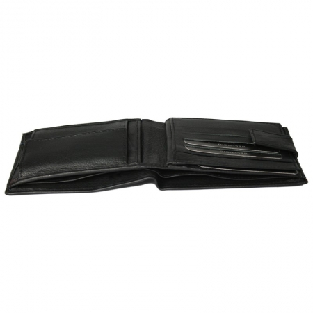 Portofel barbati din piele naturala cu cusatura albastra Bellugio PORMZ012 [3]