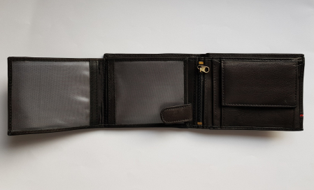 Portofel barbati din piele naturala cu dunguta rosie Bellugio PORMZ007 [2]