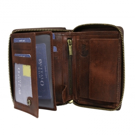 Portofel barbati din piele naturala cu protectie RFID Wild PORM630 Maron [1]