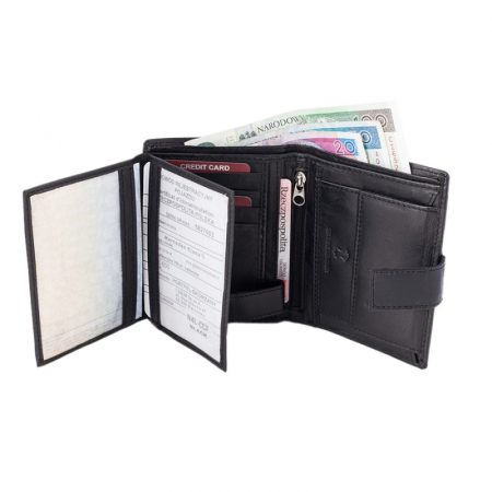 Portofel barbati din piele naturala PORMG057 Negru, cu RFID [4]