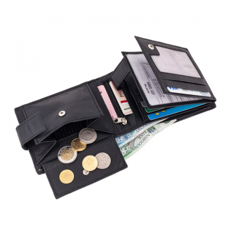 Portofel barbati din piele naturala PORMG058 Negru, cu RFID [4]