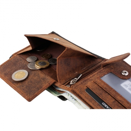 Portofel barbati din piele naturala Wild PORM560 Maron [6]