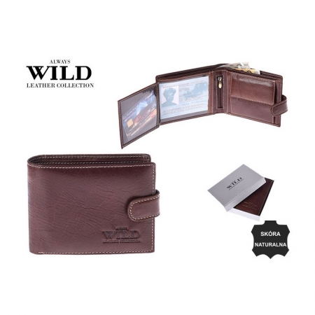 Portofel barbati din piele naturala Wild PORM564 Maron [8]