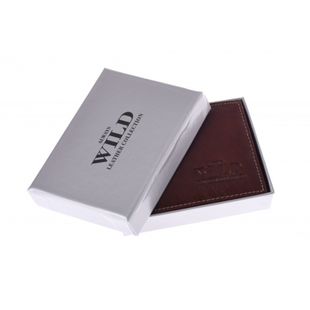Portofel barbati din piele naturala Wild PORM565 Maron [4]