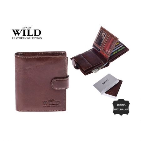 Portofel barbati din piele naturala Wild PORM566 Maron [6]