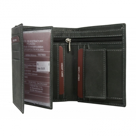 Portofel barbati din piele naturala Wild PORM571 Negru [1]