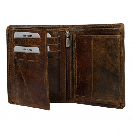 Portofel barbati din piele naturala Wild PORM580 Maron [1]