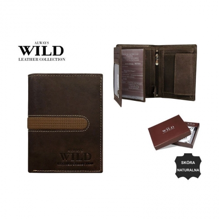 Portofel barbati din piele naturala Wild PORM584 Maron [2]