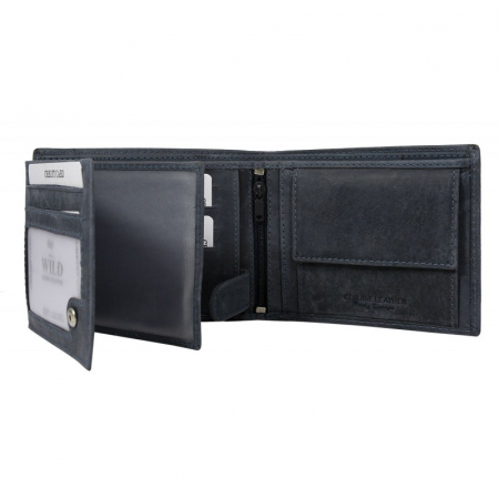 Portofel barbati din piele naturala Wild PORMG045 Albastru [1]