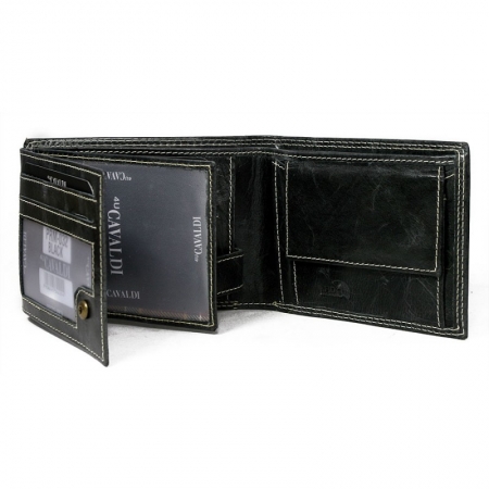 Portofel barbati piele naturala Cavaldi PORM205 Negru [1]
