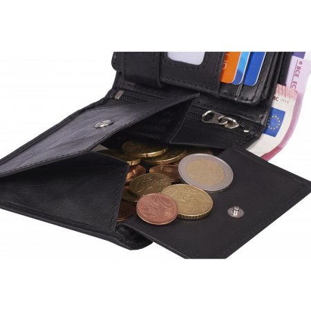 Portofel barbati piele naturala de lux Rovicky PORM43 Negru, cu RFID [2]