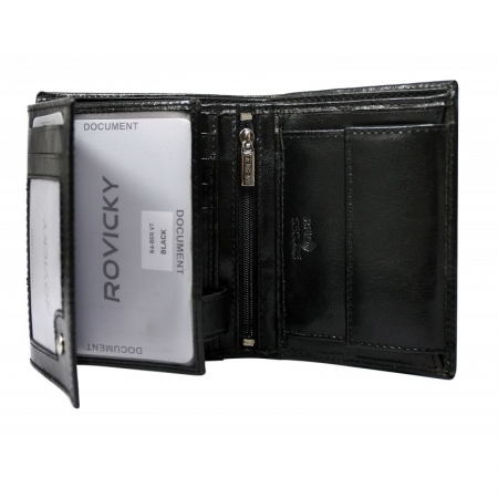 Portofel barbati piele naturala Rovicky PORM72 Negru [1]