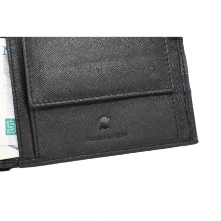 Portofel barbati piele naturala Wild PORM46 Negru cu Gri [5]