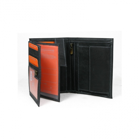 Portofel barbati piele naturala Wild PORM58 Negru [1]