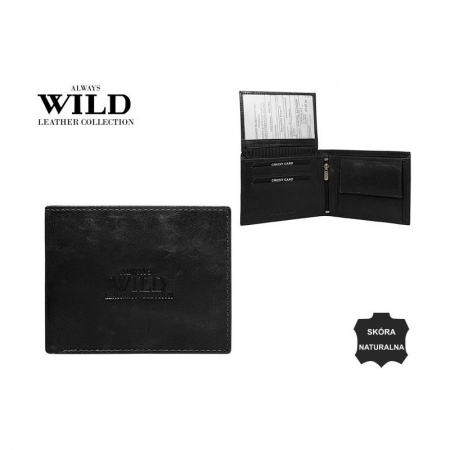 Portofel barbati piele naturala Wild PORM67 Negru [2]