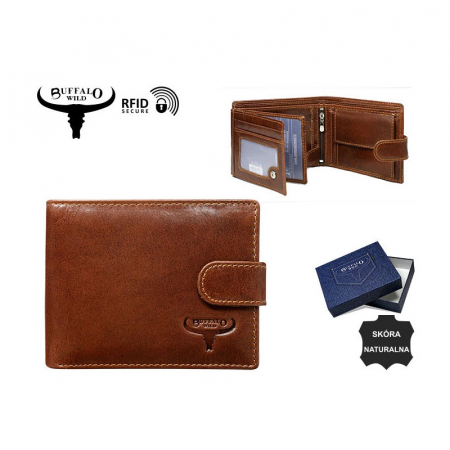 Portofel barbati, PORMG006, piele naturala, maron coniac, cu RFID [2]