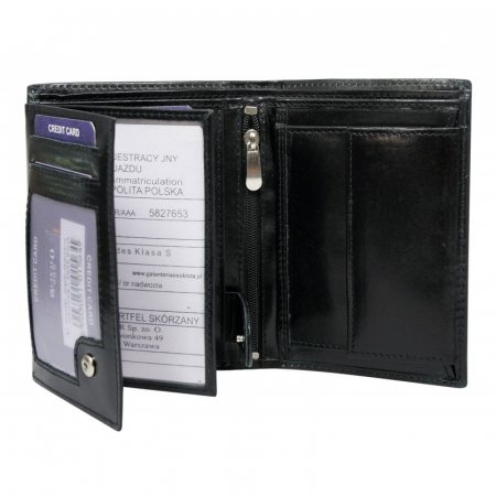 Portofel barbati, PORMG010, piele naturala, Negru, cu RFID [1]