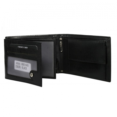 Portofel barbati, PORMG012, piele naturala, Negru [1]