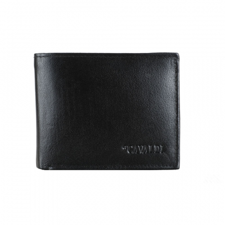 Portofel barbati, PORMG021, piele naturala, Negru, cu RFID