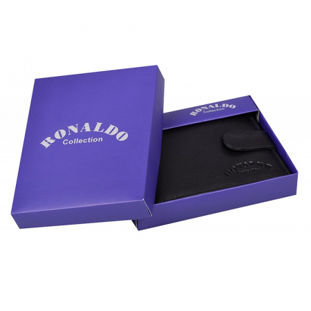 Portofel barbati, PORMG015, piele naturala, Negru, cu RFID [5]