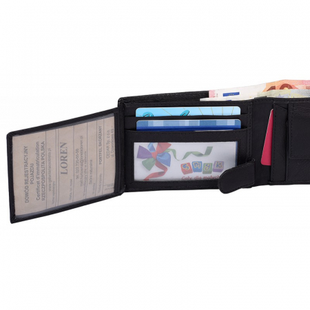 Portofel barbati, PORMG015, piele naturala, Negru, cu RFID [3]