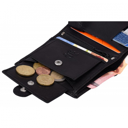 Portofel barbati, PORMG054, piele naturala, Negru, cu RFID [4]