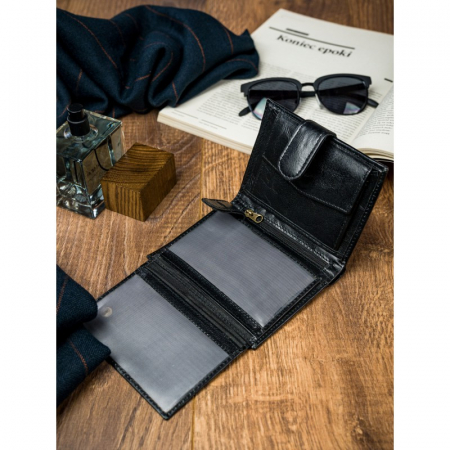 Portofel barbati, PORMG036, piele naturala, Negru, cu RFID [11]
