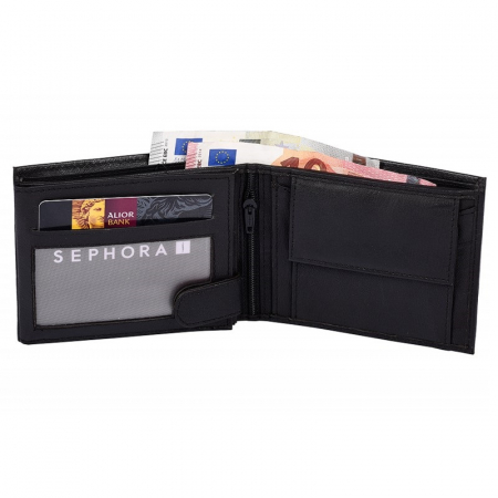 Portofel barbati, PORMG022, piele naturala, Negru, cu RFID [4]