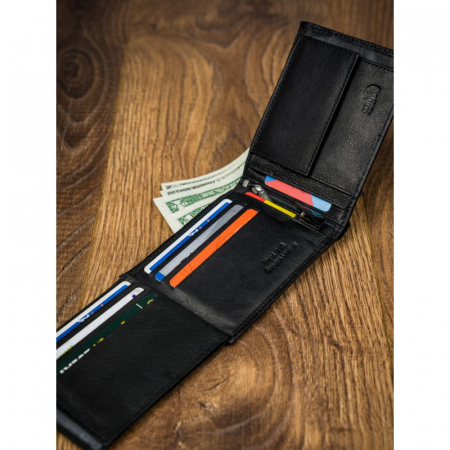 Portofel barbati, PORMG022, piele naturala, Negru, cu RFID [21]