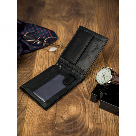 Portofel barbati, PORMG022, piele naturala, Negru, cu RFID [18]