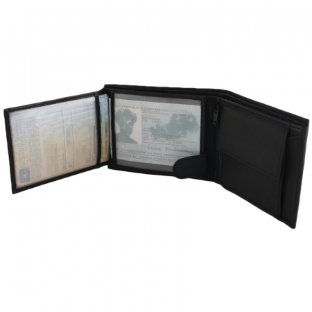 Portofel barbati, PORMG022, piele naturala, Negru, cu RFID [10]