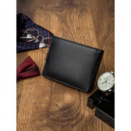 Portofel barbati, PORMG023, piele naturala, Negru, cu RFID [16]