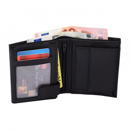 Portofel barbati, PORMG061, piele naturala, Negru, cu RFID [2]
