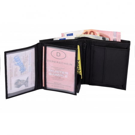 Portofel barbati, PORMG061, piele naturala, Negru, cu RFID [3]