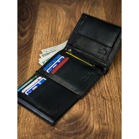 Portofel barbati, PORMG061, piele naturala, Negru, cu RFID [11]