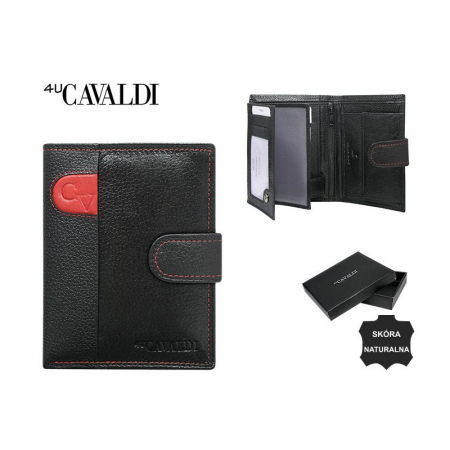 Portofel barbati, PORMG025, piele naturala, Negru cu Rosu [2]