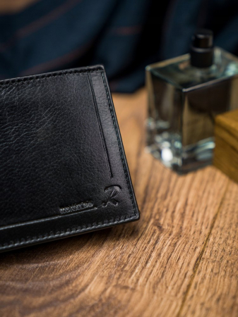 Portofel barbati, PORMG035, piele naturala, Negru, cu RFID [11]