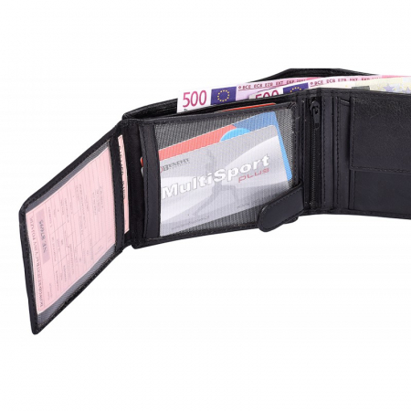 Portofel barbati, PORMG035, piele naturala, Negru, cu RFID [3]
