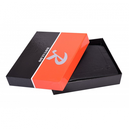 Portofel barbati, PORMG035, piele naturala, Negru, cu RFID [6]