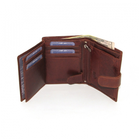 Portofel barbati, PORMG041, piele naturala, maron coniac, cu RFID [4]