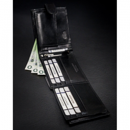 Portofel barbati premium din piele naturala Rovicky PORMG203, cu RFID, Negru [1]